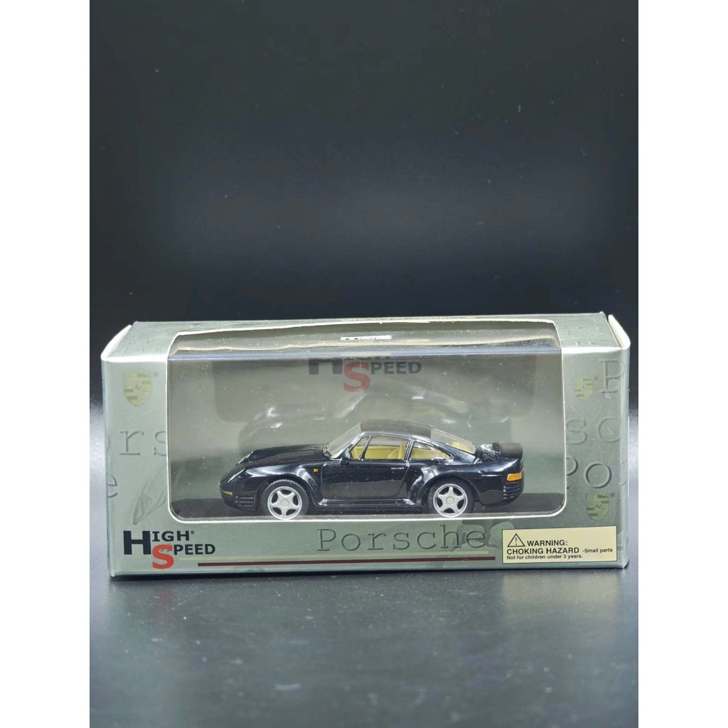 [มาใหม่เดือนพฤษภาคม] ความเร็วสูง 1/43 Porsche Porsche 959 Coupe 2.0 1986 สีดํา รถเก่า มี Rash เท่านั