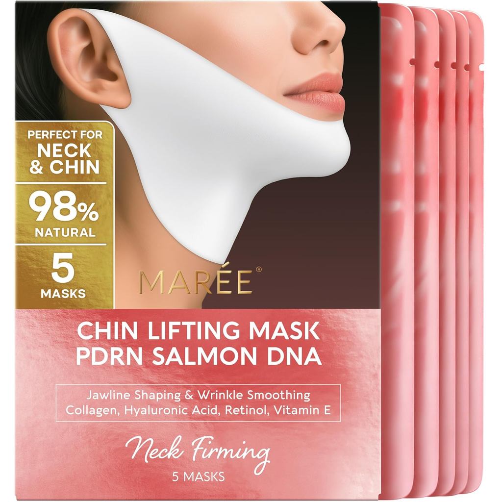 MAREE V Line Lifting Mask พร้อม PDRN Salmon DNA – มาส์กหน้าคอลลาเจนล้ําลึกสําหรับผู้หญิง – มาส์กหน้า