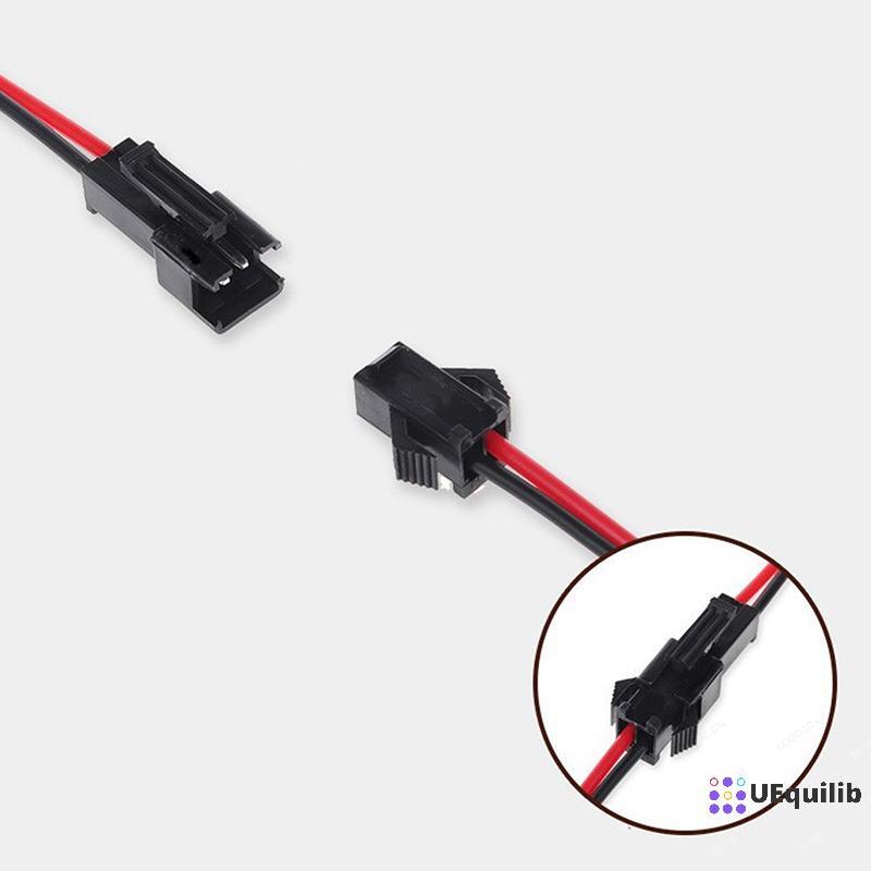 Uequilib 10 คู่ยาว SM Connector Terminal ปลั๊กสายไฟชายหญิง Splice ขั้วต่อสายไฟสีแดงและลวด LED ดาวน์ไลท์โคมไฟเพดานใหม่