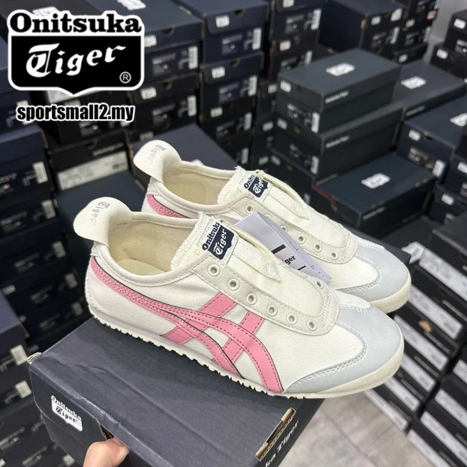 รองเท้าผ้าใบผู้หญิง Onitsuka Tango สีชมพูและสีเบจ