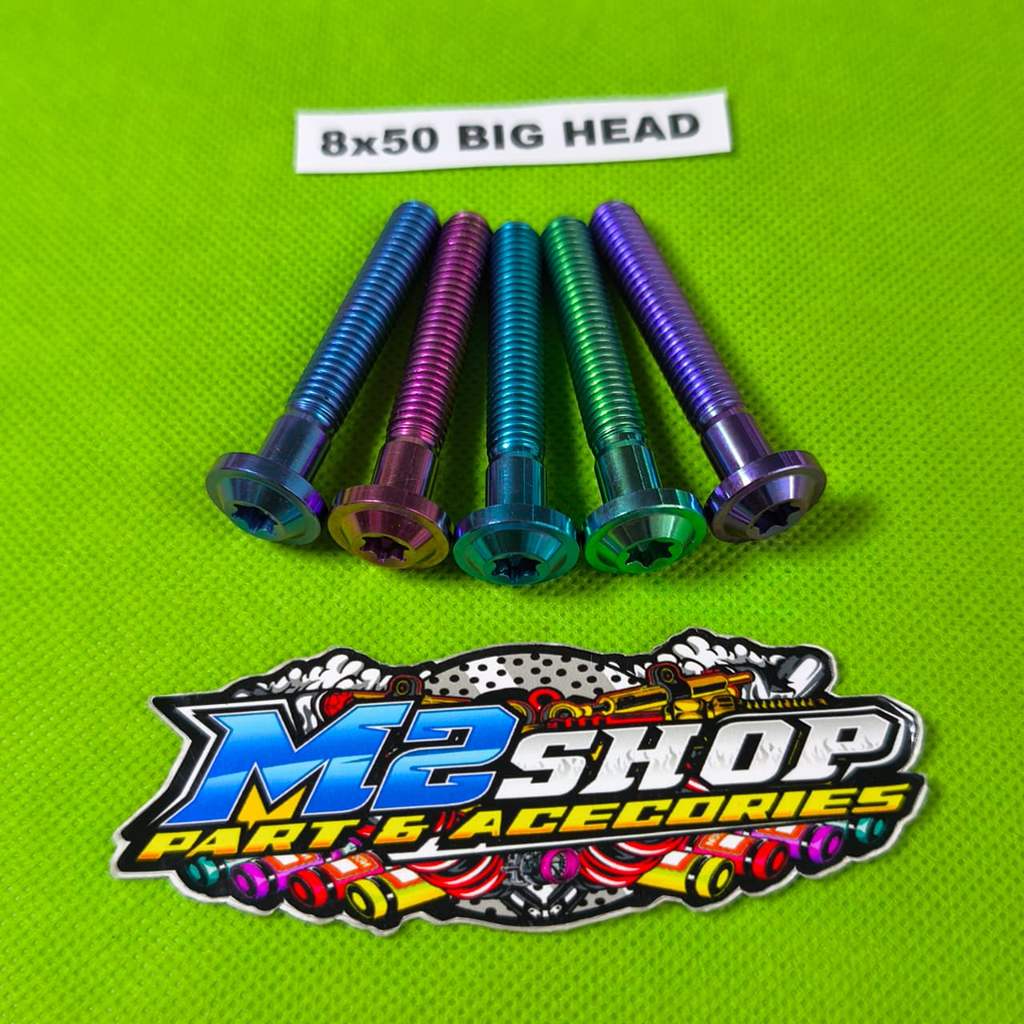 Probolt Titanium Bolt M8x50 ด้าย Bighead 12 ยาว 5 ซม./ไทเทเนียม bolt m8x50 bighead ไทเทเนียม