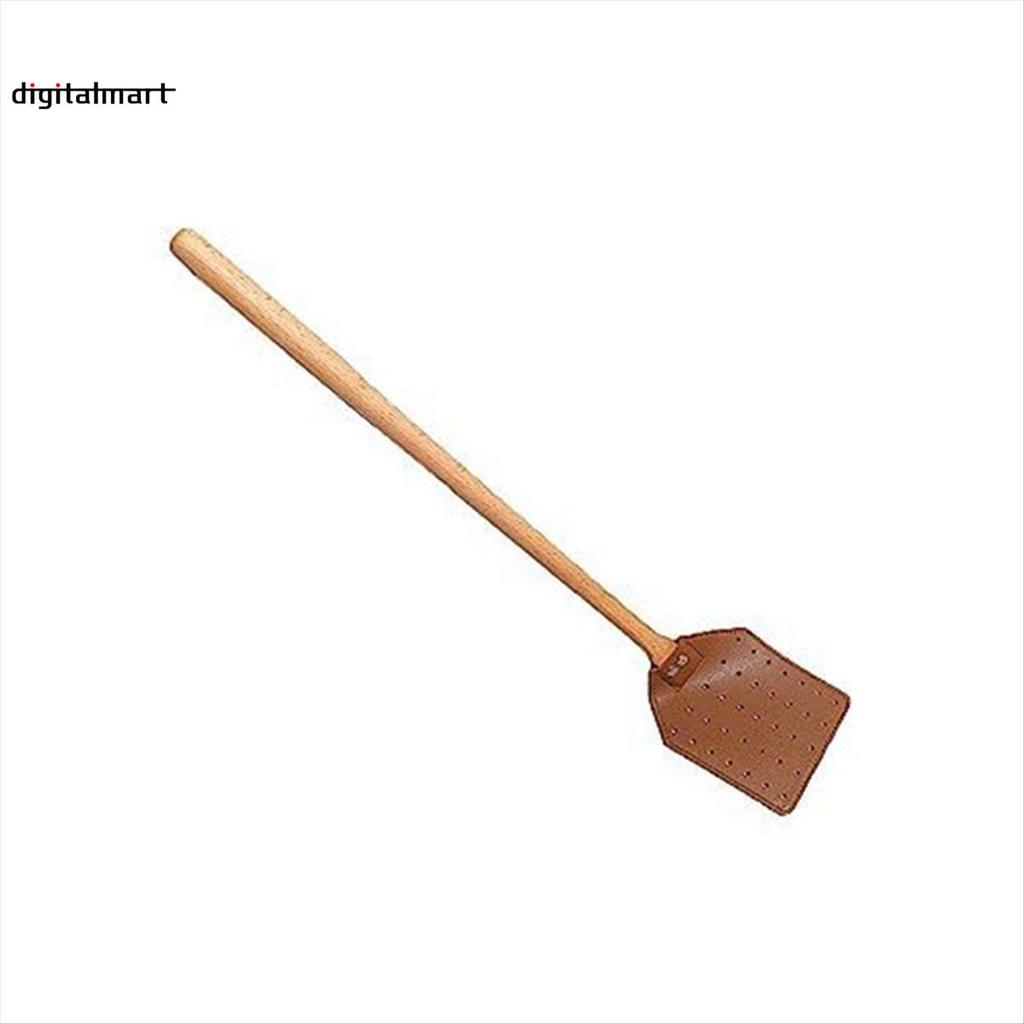 PU หนัง Fly Swatter Heavy Duty คู่มือ Fly Swatter พร้อมที่จับไม้, หนัง Fly Swatter สําหรับในร่มและกลางแจ้งนํากลับมาใช้ใหม่