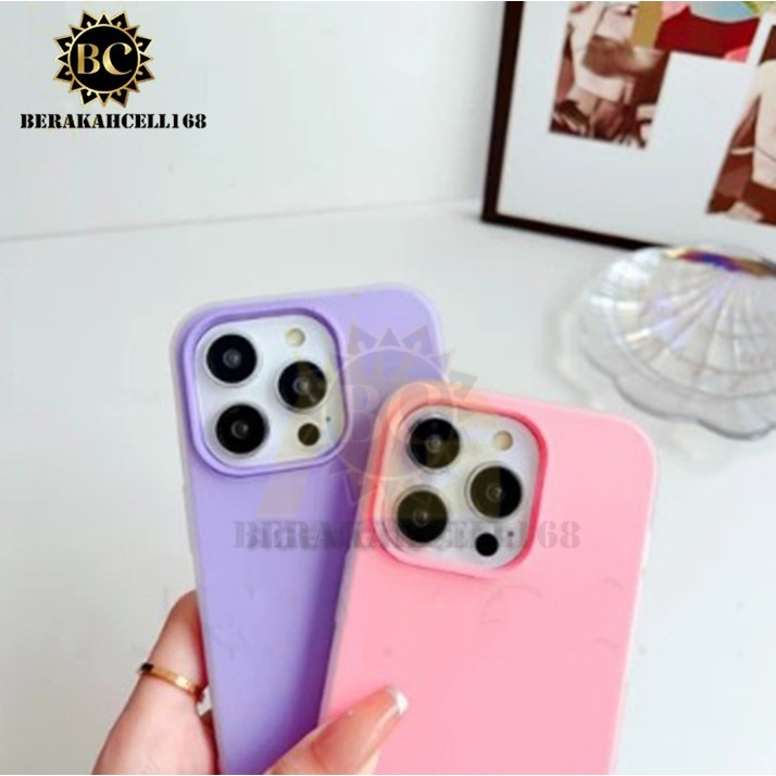 BCL168 - SOFTCASE JELLY LIQUID SILICON 2 IN 1 สีสําหรับOPPO A18 A17 A16 A16S A1K A3S A3X A38 A33 A31