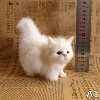 น่ารักจําลองของเล่นตุ๊กตานุ่มยัดไส้ลูกแมวรุ่นปลอมจริงสัตว์สําหรับเด็กสาววันเกิดของขวัญวันวาเลนไทน์