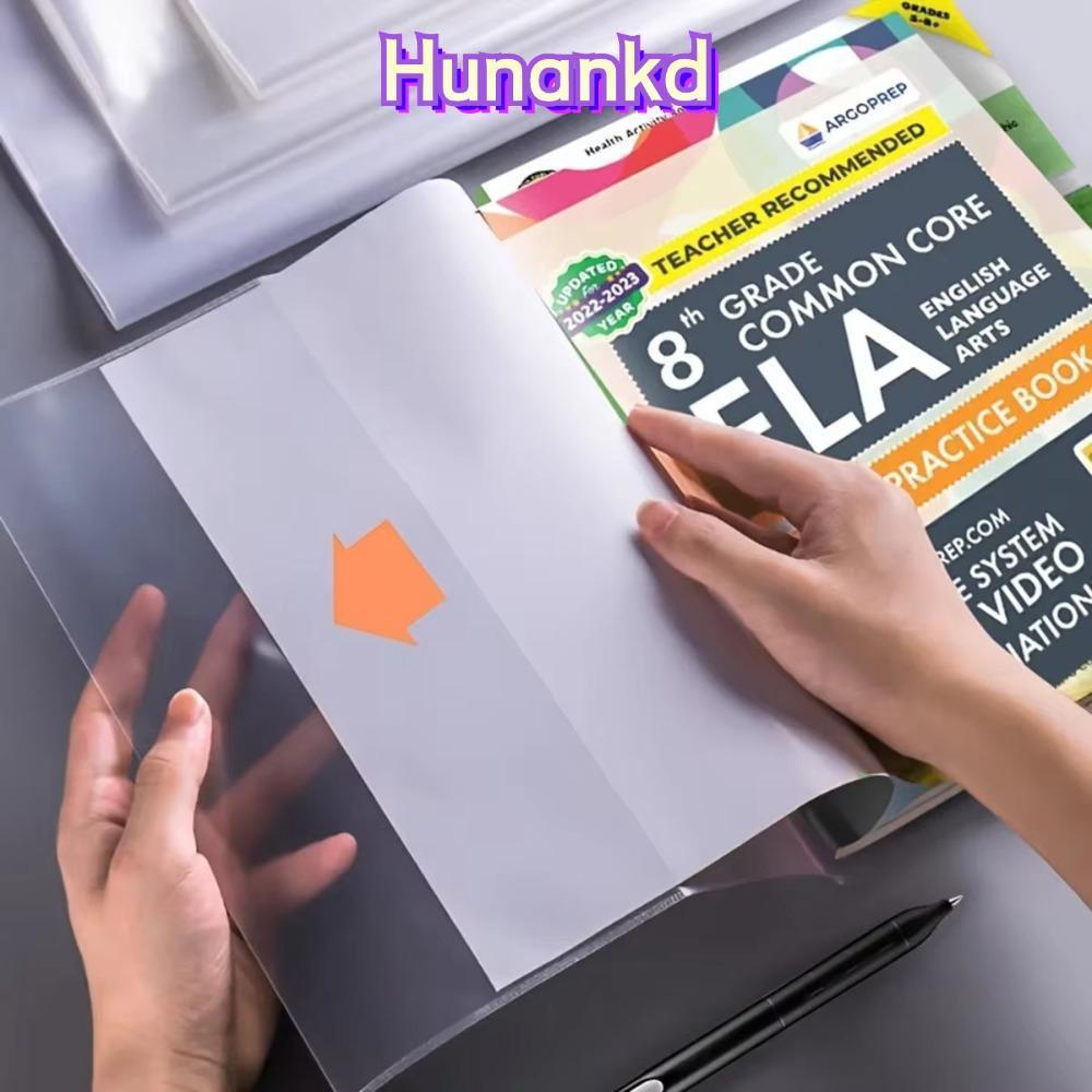 HUAN เคลือบปกหนังสือ A4/16K/A5 แผ่นฟิล์มใส มีกาวในตัว กันน้ํา 10 แผ่น สําหรับป้องกันหนังสือ กลับไปโรงเรียน