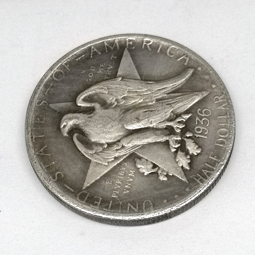 ที่ระลึก 1936Alamo Battle of Arabes Coins Texas Independence Antique Silver Dollar เหรียญที่ระลึก LY