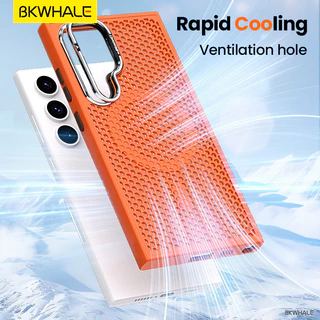 BKWHALE Magnetic Cooling เคสโทรศัพท์กันกระแทกความร้อนกล้องขอบนุ่มสําหรับ Samsung S26 S25 S24 S23 Ultra Plus + S26 + S25 + Breathable Matte ฝาครอบปลอก