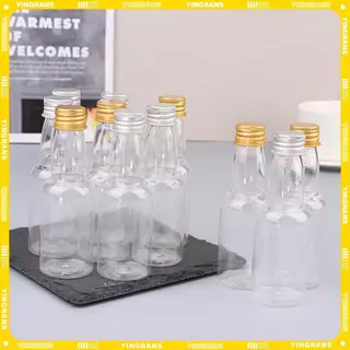 [yingrans] 10 ชิ้น 50 มิลลิลิตร Mini Clear PET รีฟิลขวดไวน์ขนาดเล็กสําหรับงานแต่งงานขวดเหล้าพร้อมฝาปิดสกรูป้องกันการรั่ว TH