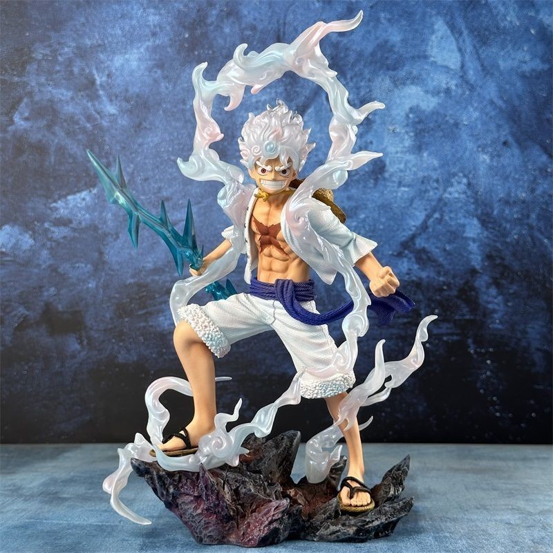 [ขายร้อน] JT รูปปั้น Brother LX Nika Luffy Fifth Gear Nika Luffy Lightning รูปแบบอะนิเมะรูปตกแต่ง