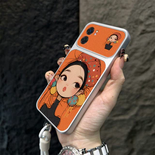PBZZ สําหรับ OPPO a6x A6 PRO 4g A6t a6S A6c PRO A6 5g ฝาครอบโทรศัพท์ความวิตกกังวล Softcase ซิลิโคนกันกระแทกการออกแบบใหม่ความงามน่ารักการ์ตูนพร้อมเชือกเส้นเล็กสําหรับสาว TBDTMD1
