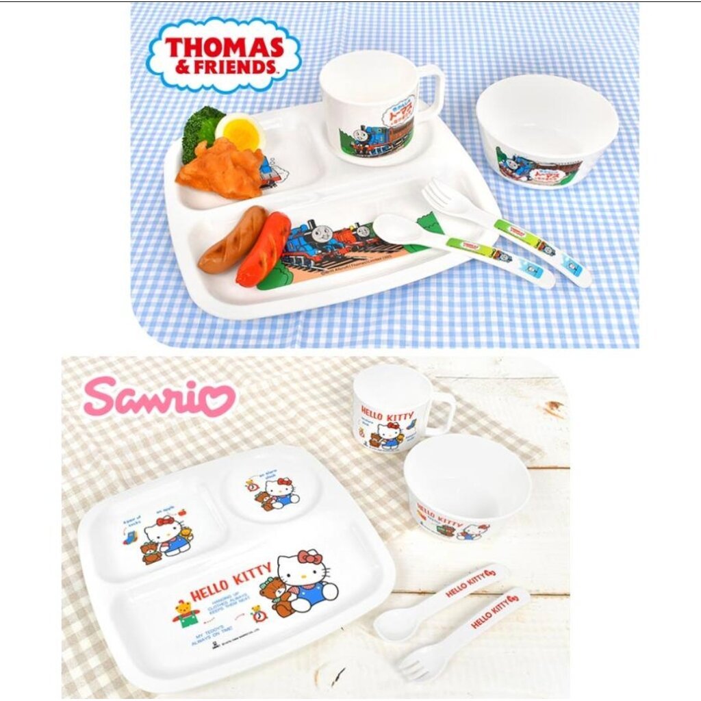 ชุดจานอาหารเด็ก 5 ชิ้น ลาย Hello Kitty / Thomas Tableware set - OSK