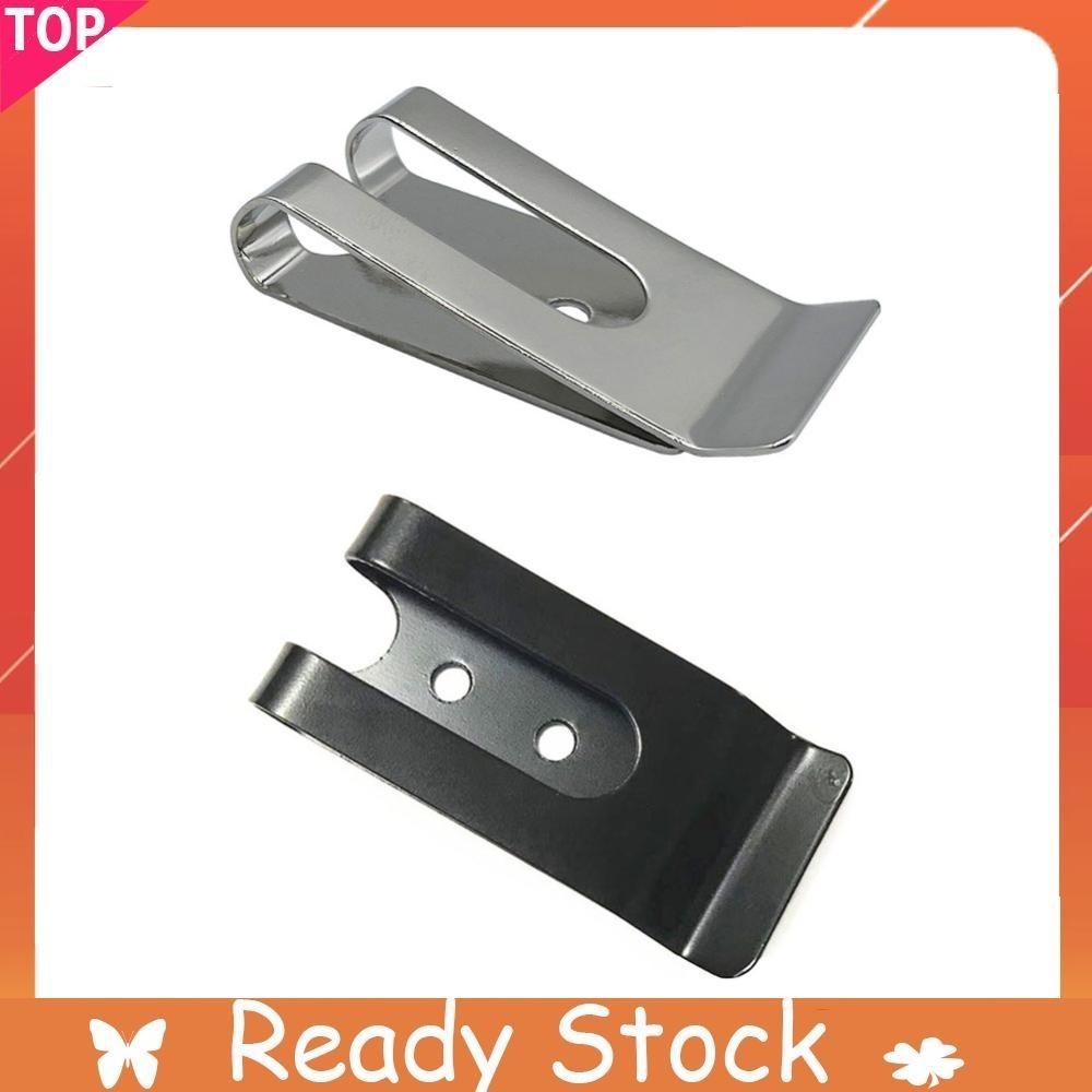 คลิปเข็มขัดโลหะ 54x25 มม. รูคู่ Loop Clasp อุปกรณ์เสริมสําหรับกระเป๋าสตางค์ Rivet