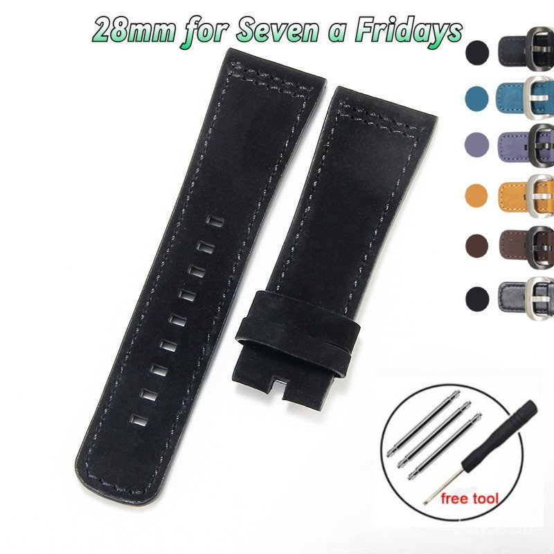28 มม.สายคล้องคอสําหรับดีเซล Seven a Friday DZ7395 DZ7333 Vintage สายหนังแท้ Premium Cowhide Secure 