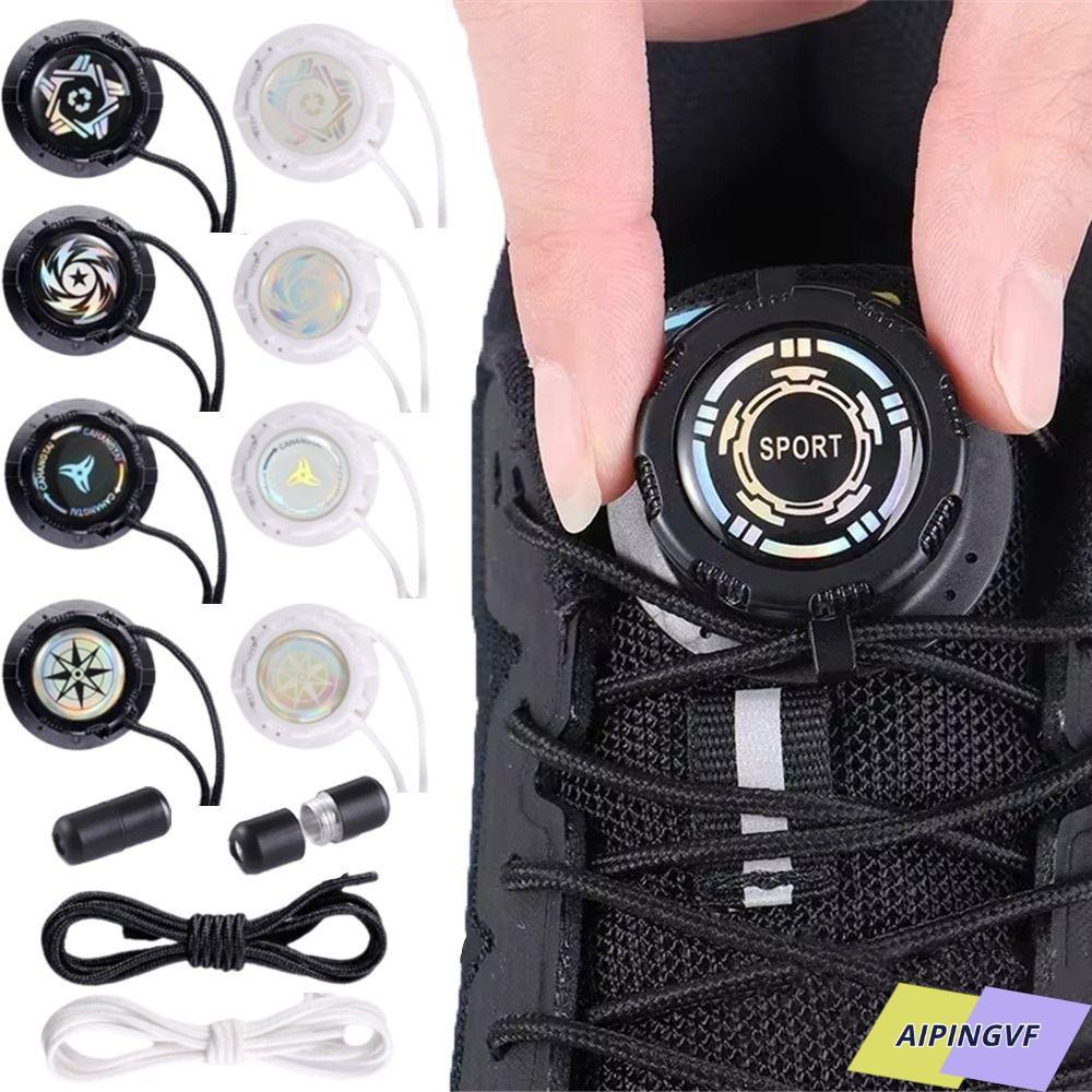 AIPINGVF 1 คู่หัวเข็มขัดหมุน Laces,ติดตั้งง่ายเชือกหนาเชือกผูกรองเท้าอัตโนมัติ,รองเท้าอุปกรณ์เสริม Quick Lock รองเท้าผ้าใบ Laces เด็กผู้ใหญ่
