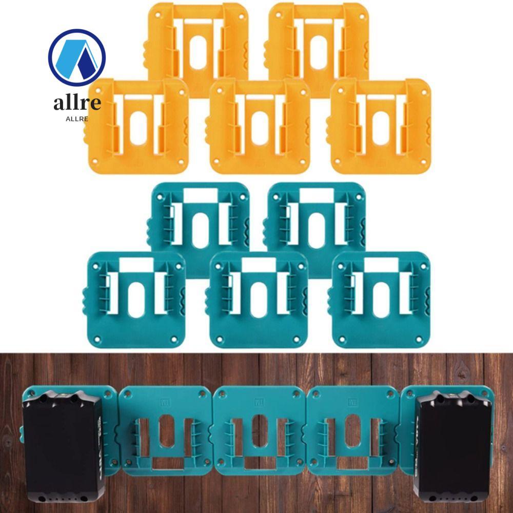 ALLRE ขั้วต่อที่ยึดแบตเตอรี่, ฐานแบตเตอรี่ติดผนังทนต่อการสึกหรอ, ใช้งานง่ายทนทาน 18V Li-ion Battery Battery Base Bracket สําหรับ Dewalt