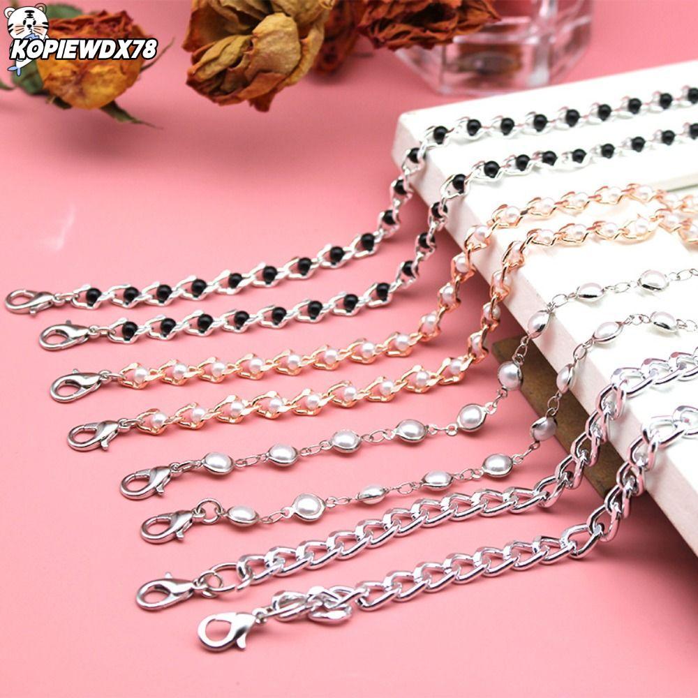 KOPIEWDX78MN Bras Strap,โลหะมุกชุดชั้นใน,แฟชั่นปรับAiti-slip Rhinestoneผู้หญิงชุดชั้นในอุปกรณ์เสริม