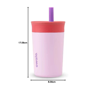 {ของแท้ 100% และมีพร้อมส่ง} Owala Kids Tumbler ขนาด 12oz (355ml), ขวดน้ำสแตนเลสหุ้มฉนวนพร้อมหลอดดูด