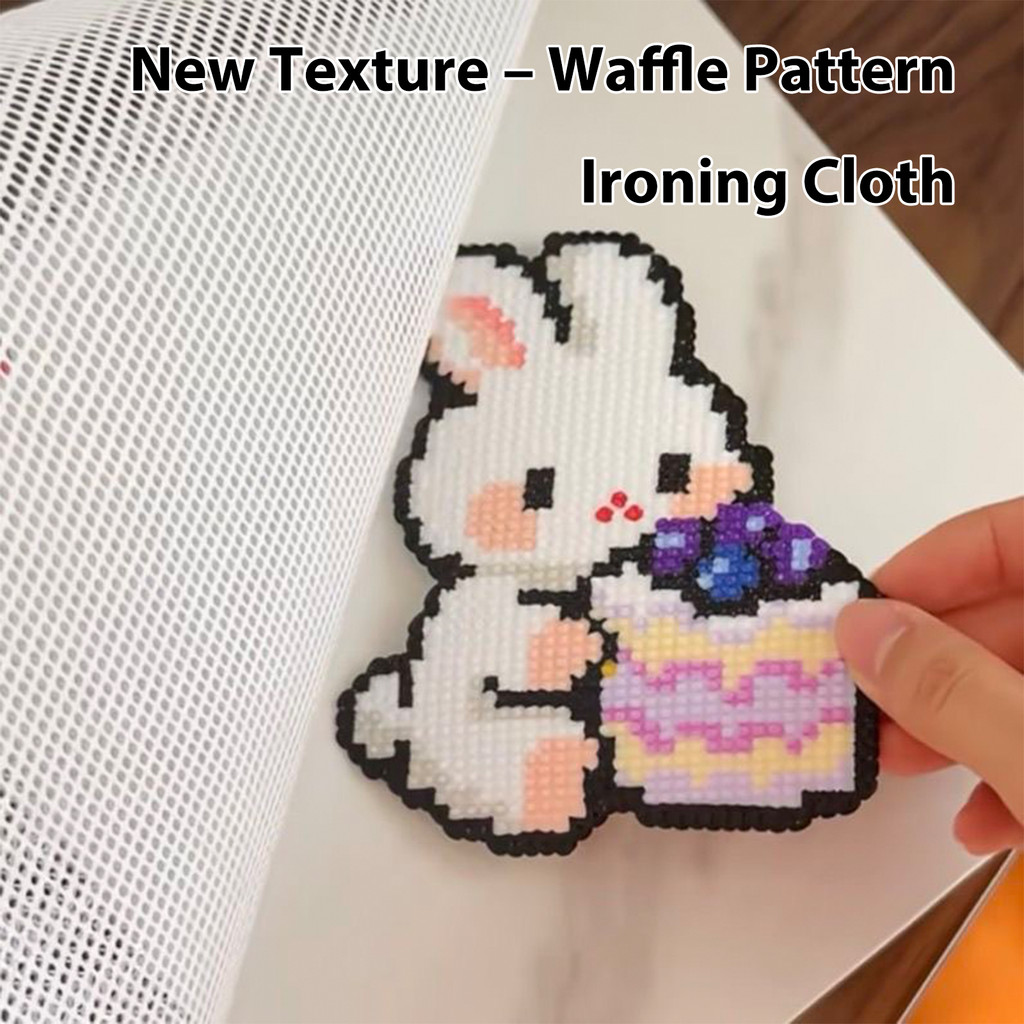 ใหม่วาฟเฟิลเนื้อซิลิโคนรีดผ้าแผ่นสําหรับ Perler ลูกปัดนํากลับมาใช้ใหม่ทนความร้อนฟิวส์ลูกปัดผ้า Professional DIY Craft Finishing เครื่องมือสําหรับความงามรูปแบบตาราง