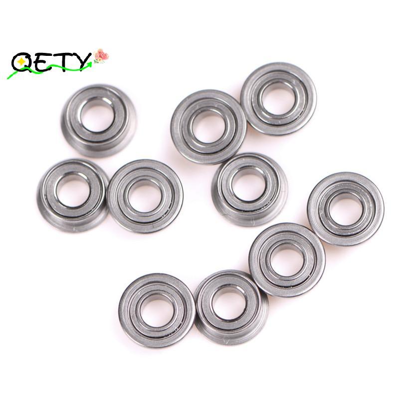 [qetyellow] 10PCS MF63zz Mini Metal Double Shielded Flangele Ball Bearings (3mmX6mmX2.5mm) TH