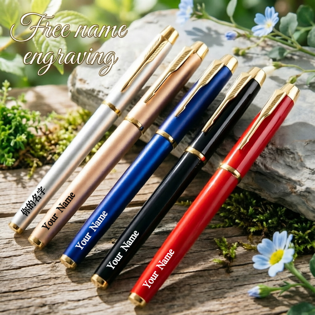 [ขายดี] ของขวัญครู : ปากกาลูกลื่นหรูหราโลหะที่กําหนดเองฟรีปากกาตัวอักษรปากกาลายเซ็นปากกาลูกกลิ้ง 0.5 มม. ของขวัญรับปริญญาวันครูของขวัญเครื่องเขียนสํานั
