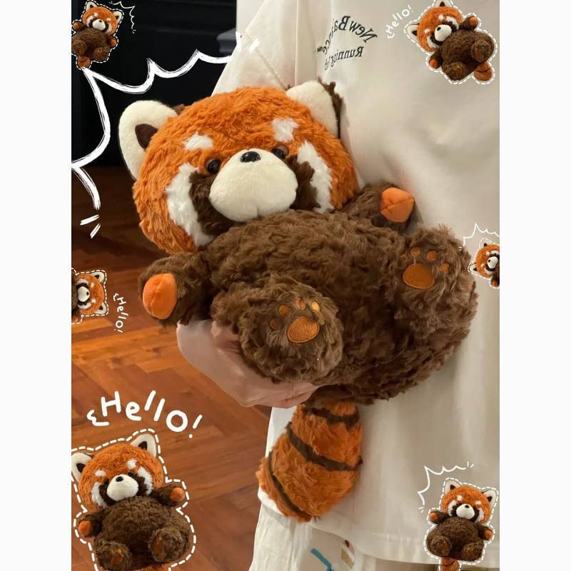 Cute Coati Doll Plush Toy Raccoon Puppet Doll Children's Birthday Gifts hxDY