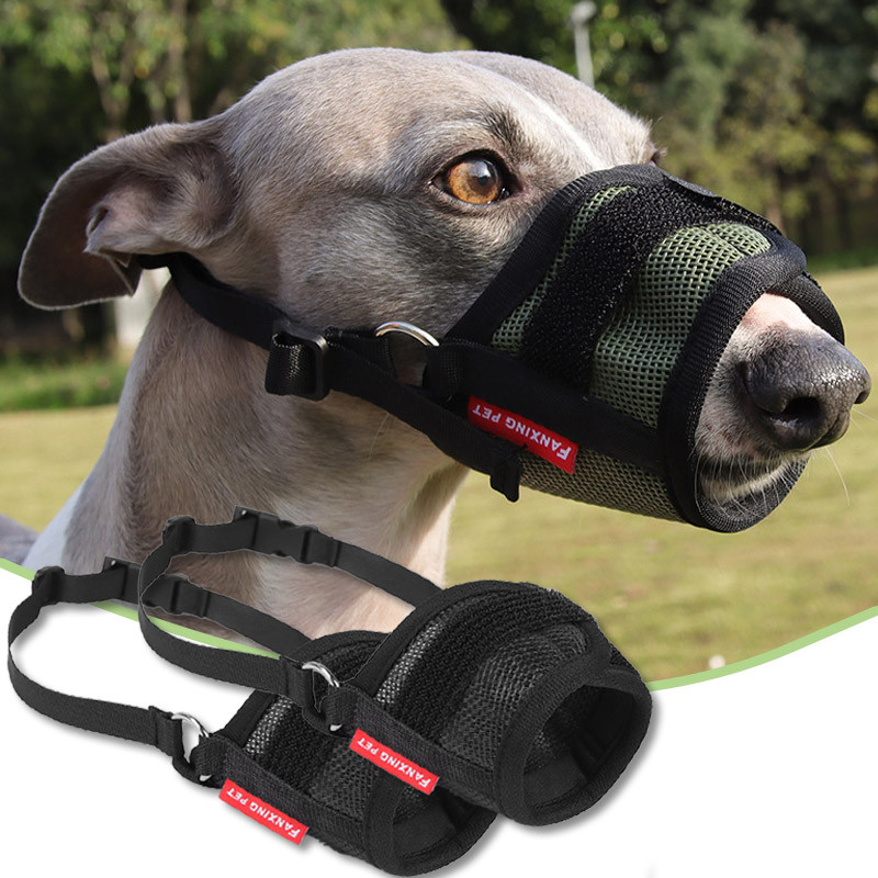 น้ําหนักเบา Breathable ปากกระบอกสุนัข Anti กัด Barking Chewing ตาข่ายนุ่มสุนัขปากสําหรับสุนัขขนาดเล็กขนาดกลางขนาดใหญ่สายรัดปรับได้