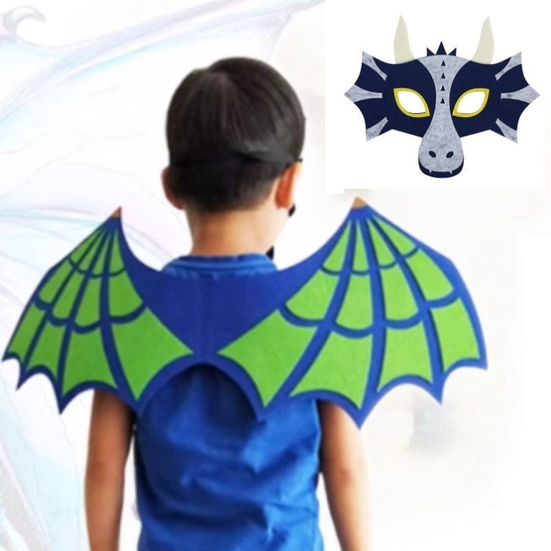 JUA Dinosaur felt wings children's costume mask toy dragon wings stage performance props Halloween c