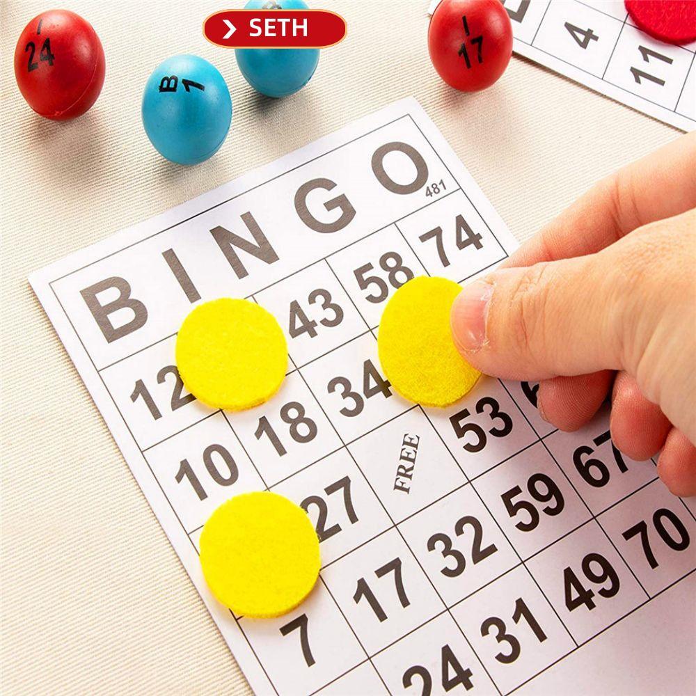 SETH 60 การ์ด bingo ที่ไม่ซ้ํากัน BINGO การ์ดเกมความบันเทิงสําหรับเด็กดิจิตอล Vary