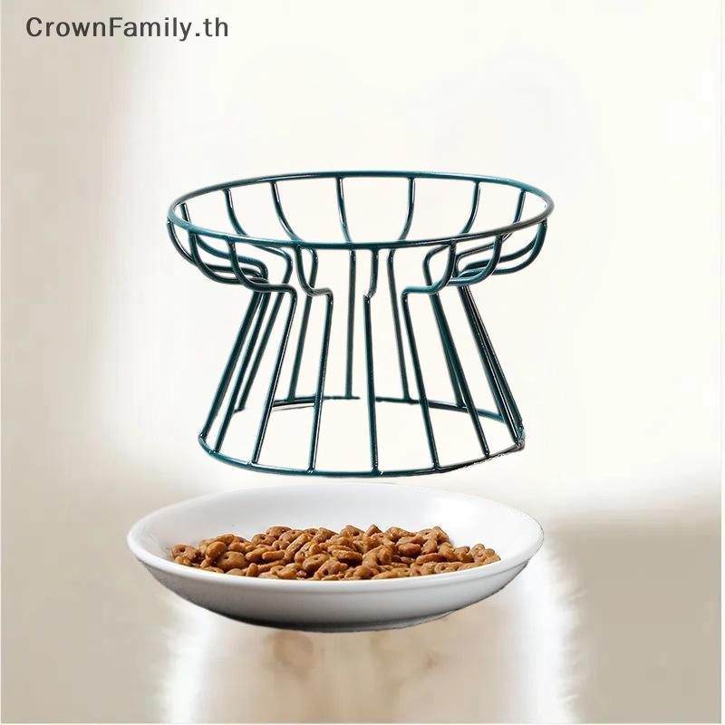 [CrownFamily] ชามเซรามิกสัตว์เลี้ยงยกอาหารขนมน้ําสําหรับแมวและสุนัขแมวยืนชามสุนัขอุปกรณ์ให้อาหารกลางแจ้งอุปกรณ์ดื่ม [TH]