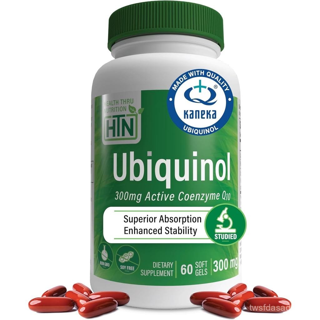 Ubiquinol 300 Milligram 60 Softgels EAF CoQ10 (สูตรดูดซับเพิ่ม Coenzyme Q10 เป็น Kaneka Ubiquinol)