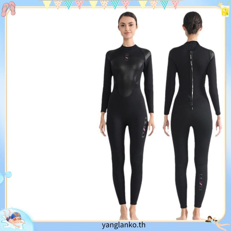 พร้อมสต็อก OUZO 3mm Wetsuit ผู้ชายผู้หญิงสไตล์ Neoprene ชิ้นเดียวยืดหยุ่นสูง Warm ด้านหน้าหน้าอกกลับ