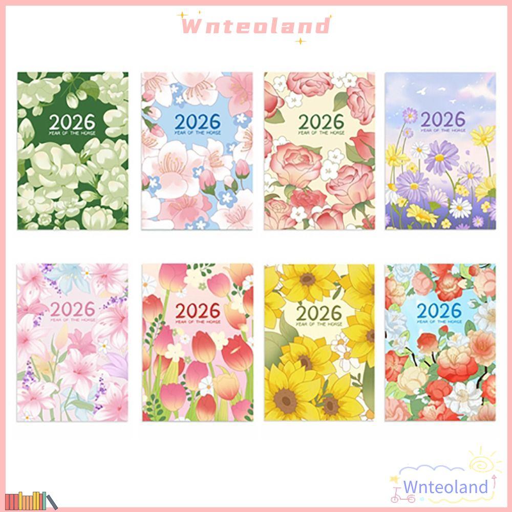 WNTEOLAND 2026 Schedules Notebook, A4 A5 Life Check-in Planner Notebook, Efficiency Learning Plan 20