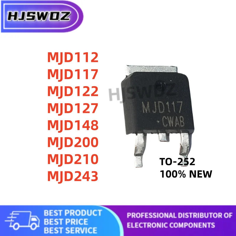 10 ชิ้น MJD112 MJD117 MJD122 MJD127 MJD148 MJD200 MJD210 MJD243 TO-252 ทรานซิสเตอร์ใหม่ mos ชิป ic U