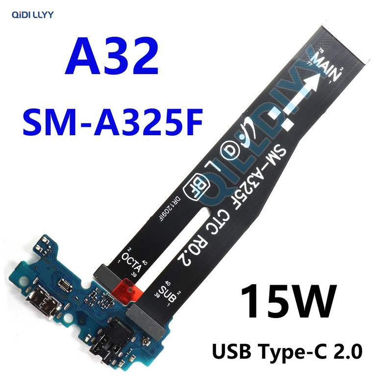 Fast Charging พอร์ต USB + หลัก Flex สําหรับ Samsung Galaxy A32 4G SM-A325F A325 Dock Connector Mothe
