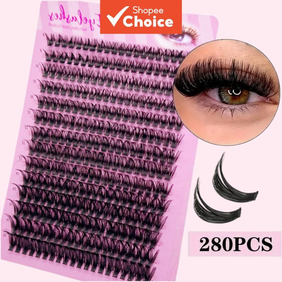Fluffy 60D Single-Cluster ขนตาปลอมสําหรับทุกวันและคอสเพลย์: 5D Effect Soft Curled 10-16 มม.ชุด