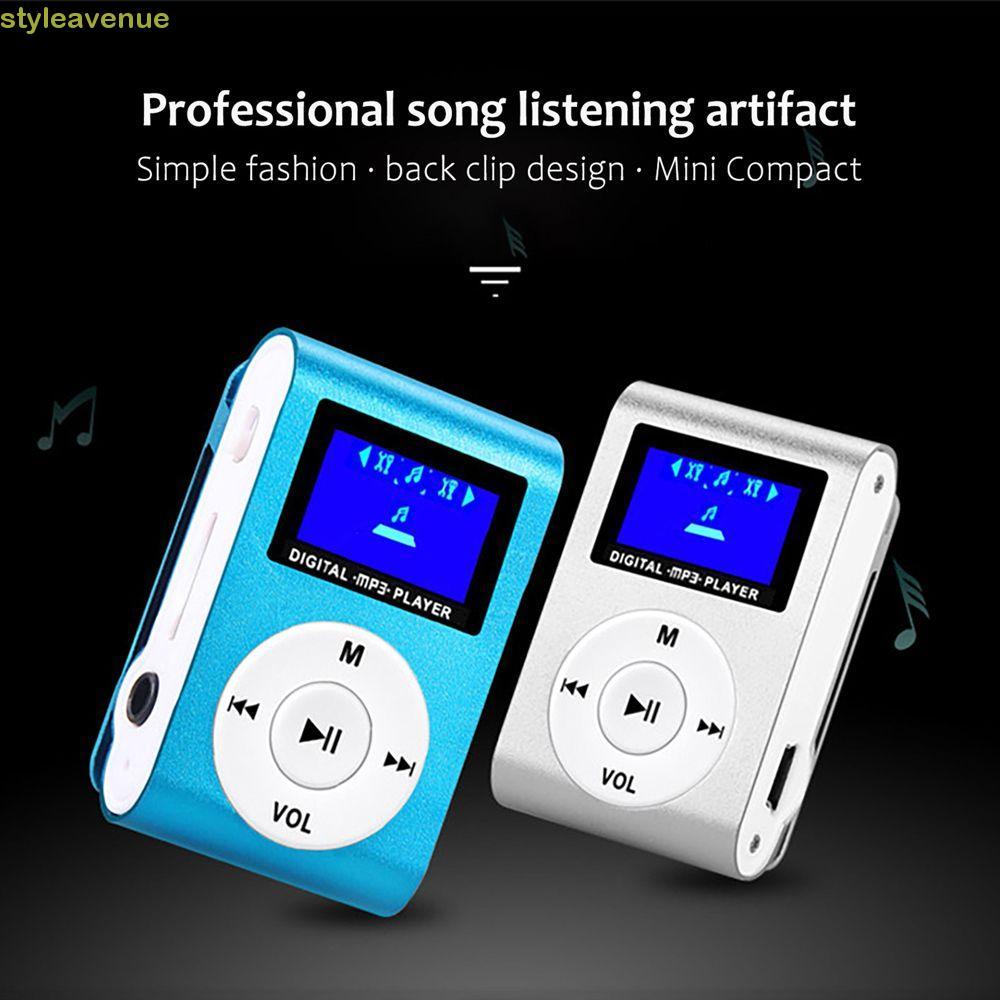 STYLEAVENE เครื่องเล่นเพลง MP3 แบตเตอรี่ลิเธียมของขวัญที่ดีที่สุดรองรับ 32GB TF Card แฟชั่นเครื่องเล