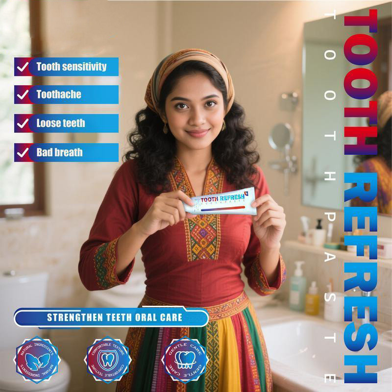 มีในสต็อก ส่งเร็ว ขายดี TOOTH REFRESH Gentle Non-Irriting Clean TOOTH Care ยาสีฟันดูแลช่องปาก Fresh0