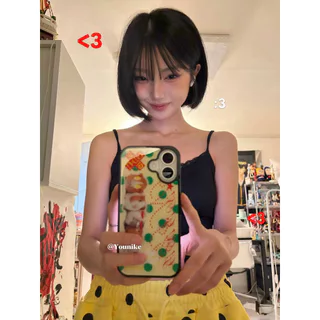 สไตล์เกาหลี ins Ouni สไตล์เดียวกันน่ารัก Yameng Polka Dot Guinea Pig เหมาะสําหรับ iphone17pro/17promax เคสป้องกัน Apple 16 เคสโทรศัพท์ 16promax เคสป้องกัน 15/13/14 กรณี 11/12/12promax/17air/15plus