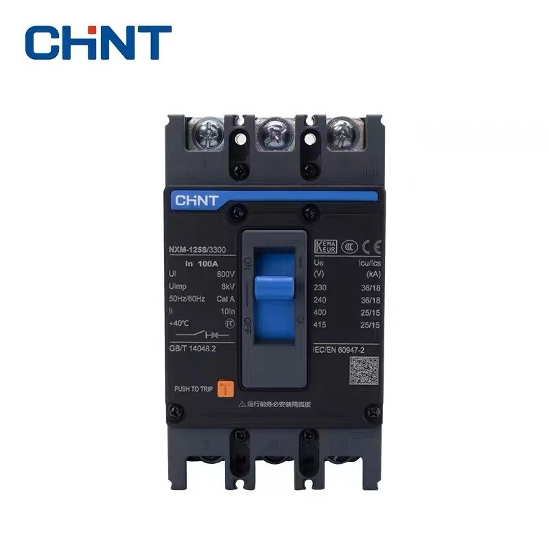 CHINT 10A-630A MCCB NXM Series 3P 4P Molded Case Circuit Breaker EZC100 NSX100F EZC100F EZC100H 100A