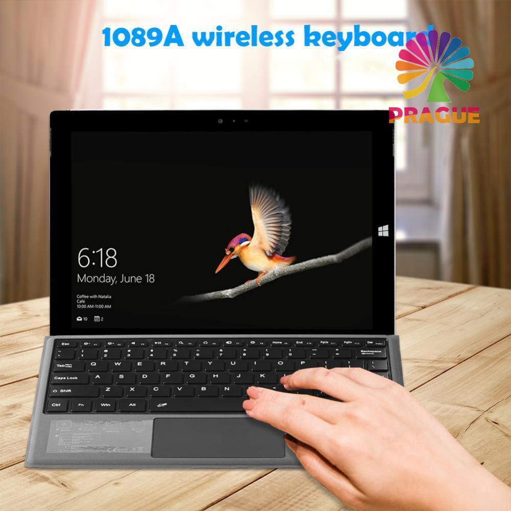 คีย์บอร์ด Bluetooth 3.0 แบบพกพาสําหรับปุ่มกด Surface Pro 3/4/5/6/7 พร้อมทัชแพด