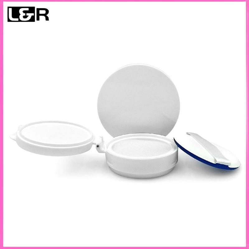 L&R 15g/0.5oz Empty Air Cushion Puff Box เครื่องสําอางแบบพกพาแต่งหน้าคอนเทนเนอร์แป้งฟองน้ํากระจกสําห