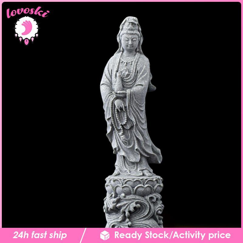 [Lovoski] รูปปั้นเจ้าแม่กวนอิม Kuanyin ตุ๊กตาของขวัญหัตถกรรมตกแต่ง Feng Shui สําหรับโต๊ะห้องโถงในร่ม