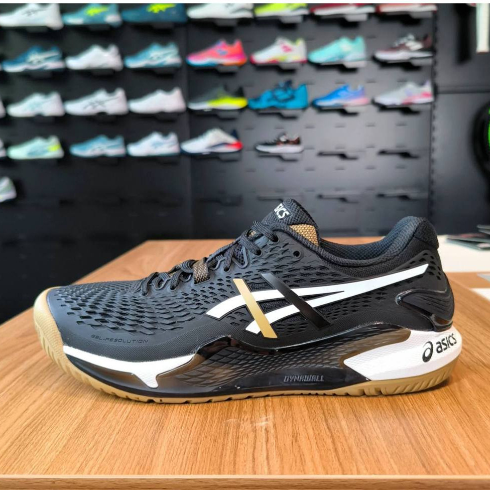 Asics Gel-Resolution 9 Black Boss Sneaker Pickleball Walking รองเท้าเทนนิส