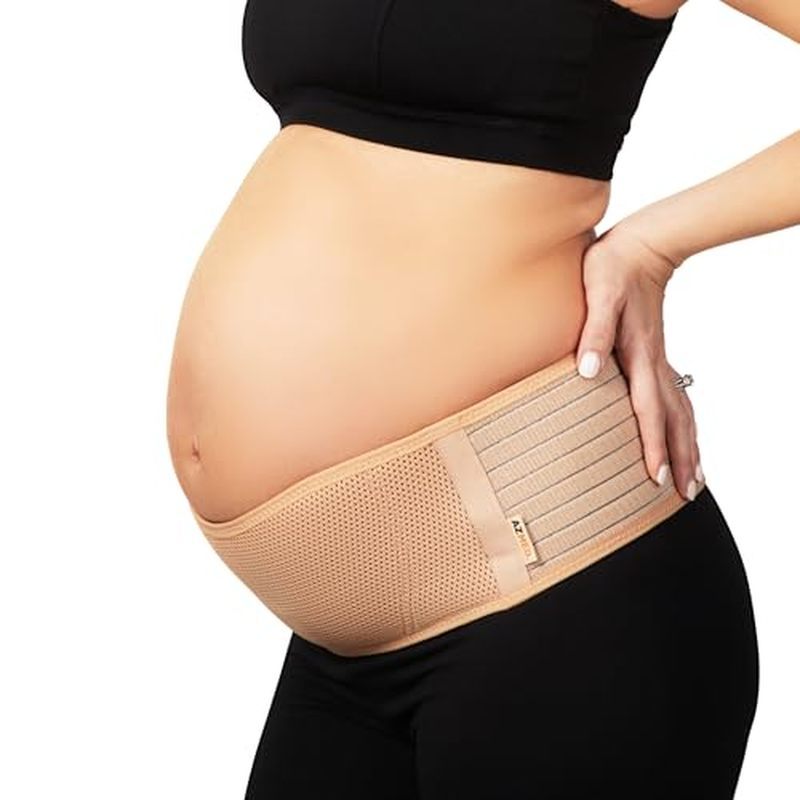 AZMED Maternity Belt Back Support - Adjustable Abdominal Binder for Pregnancy - Belly Band for Pelvi