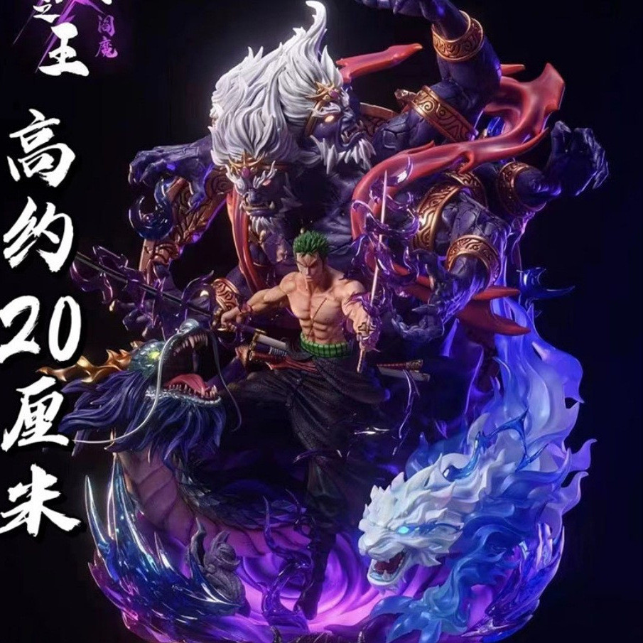 Hell Zoro One Piece รูป Asura Yan Mo อะนิเมะรุ่นเดสก์ท็อปตกแต่งการสร้างแบบจําลองขายส่งอินเทรนด์ Play