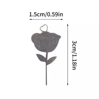 [YANG] 2 ชิ้น/เซ็ต Rose Shape เข็มสแตนเลสสําหรับสมาร์ทโฟนซิมการ์ดถาดกําจัด Eject Pin Key เครื่องมือ Universal Thimble