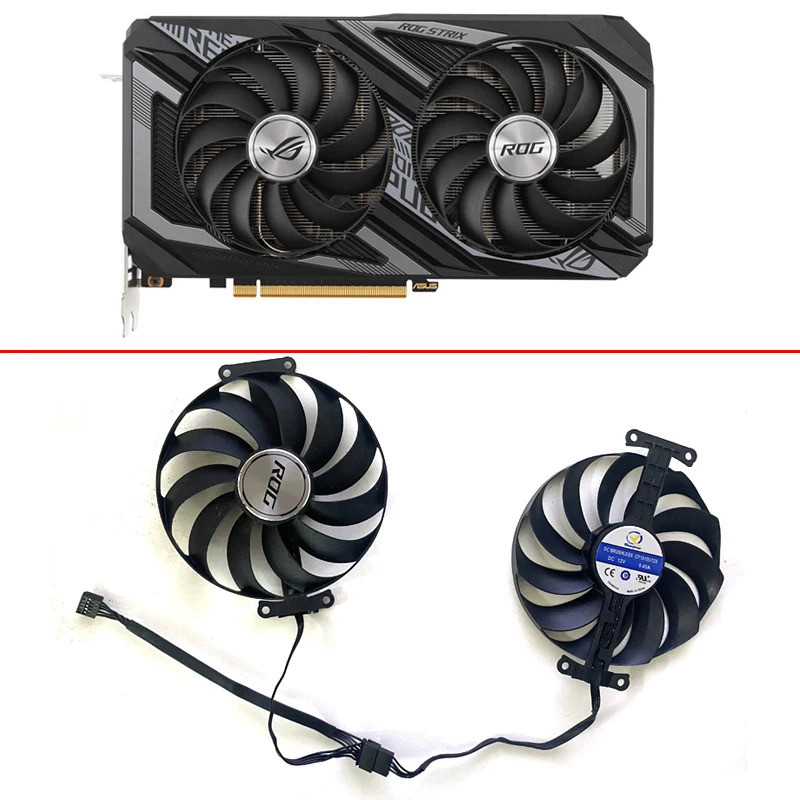พัดลมระบายความร้อนใหม่ 95 มม.5pin CF1010U12S RX6600 GPU พัดลมสําหรับ ASUS ROG Radeon RX 6600 XT พัดล