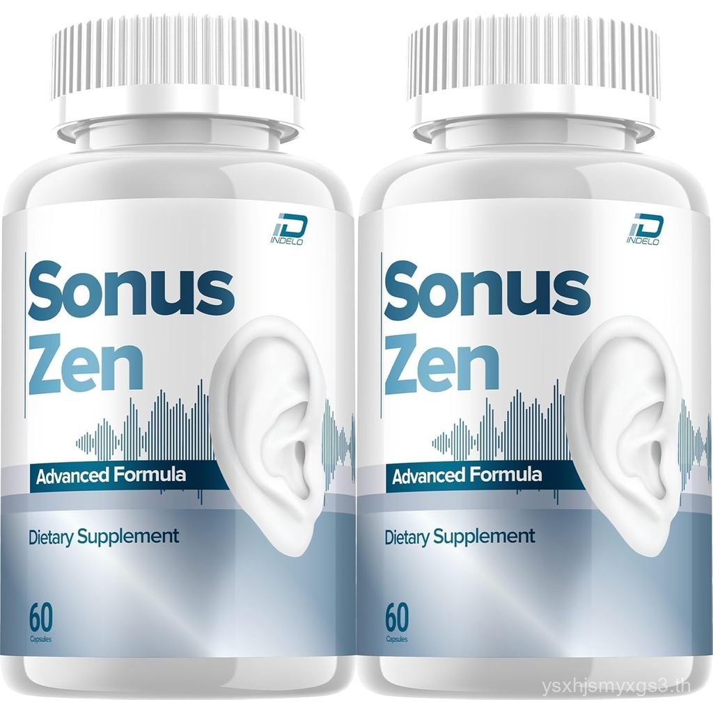 Sonus Zen Ear Support – อาหารเสริมผสมธรรมชาติ SonusZen สูตรขั้นสูงรองรับการรีวิว (2 แพ็ค - 120 แคปซู