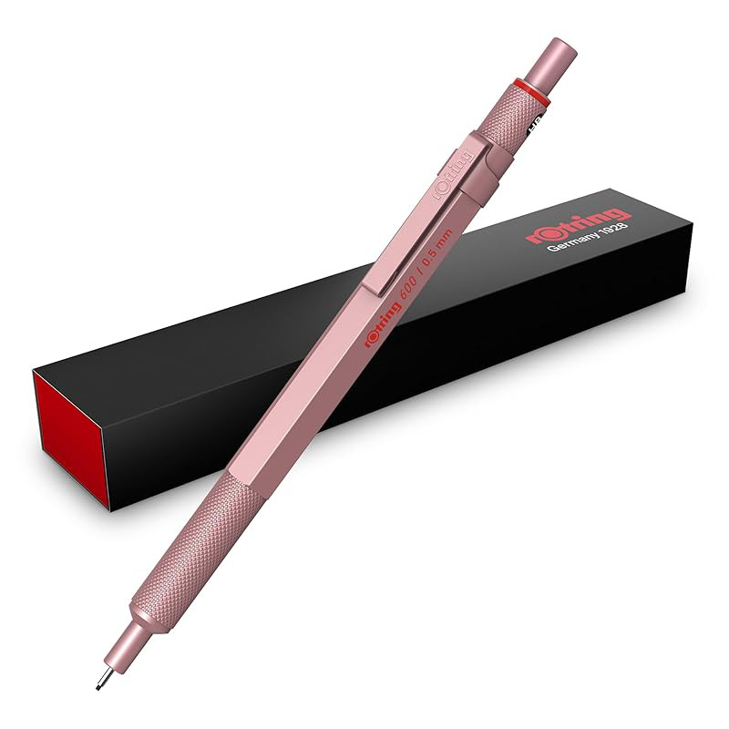 Rotring mechanical pencil in rose gold, 0.5mm. A premium writing tool made in Germany, ideal for pro