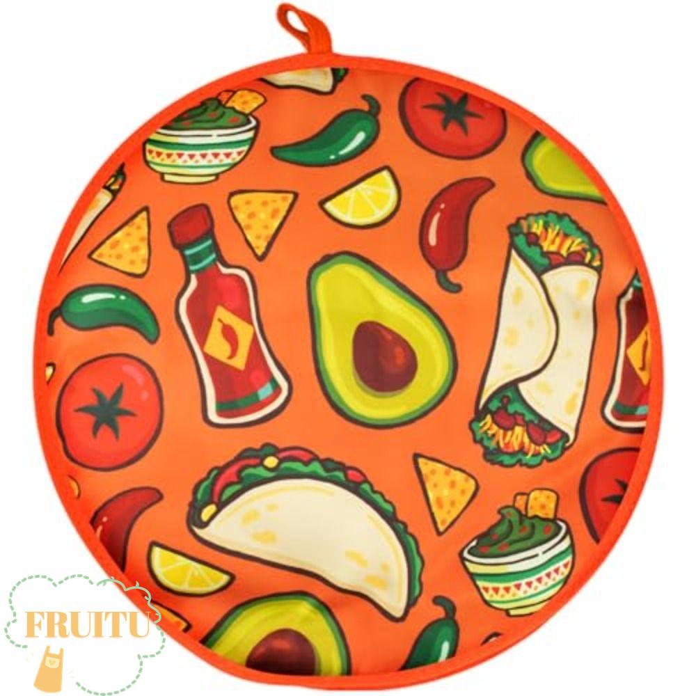 กระเป๋าอุ่น FRUITU Tortilla, เกรดอาหาร 12 นิ้วขนาด Tortilla Keeper, ฉนวนกันความร้อนระดับพรีเมียมทรงกลมถุงฉนวนเป็นมิตรกับสิ่งแวดล้อมให้ความอบอุ่น